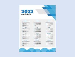 design de calendário de parede corporativo de 12 meses vetor