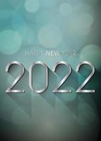 Fundo de feliz ano novo de 2022 para seus convites sazonais, cartazes festivos, cartões de felicitações. vetor