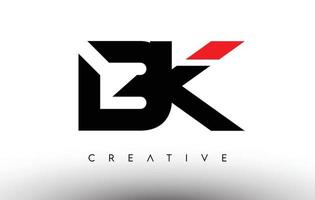 bk criativo moderno carta logo design. vetor de logotipo de letras de ícone bk