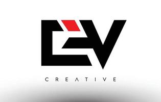 ev criativo design moderno do logotipo da carta. vetor de logotipo de letras de ícone ev