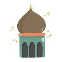 mesquita colorida ilustração fofa vetor