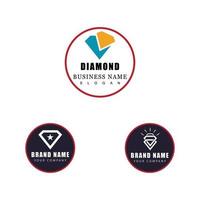 modelo de logotipo de diamante ilustração vetorial ícone design vetor