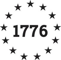 1776 dia da independência, 4 de julho vetor