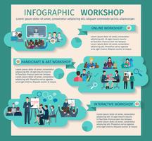 Conjunto de infográficos de oficina vetor