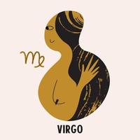 signo do zodíaco virgo. constelação do virgo. ilustração vetorial. vetor