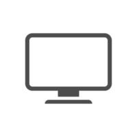 ícone do monitor do conjunto básico de ícones simples vetor