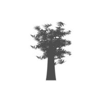 ícone de árvore simples em fundo branco vetor