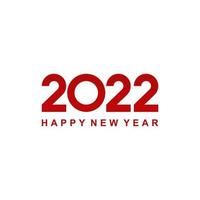 logotipo simples de ano novo 2022 vetor