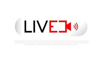 vetor de logotipo moderno de streaming ao vivo para multimídia