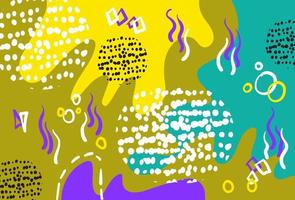 fundo de cor de arte pop abstrato com padrão de memphis de formas geométricas hipster ilustração em vetor estilo anos 80-90