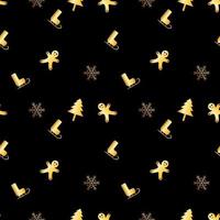 padrão de Natal sem costura criado em gradiente dourado. padrão de repetição de Natal para capa de presente, embalagem, papel de embrulho, tecido. vetor