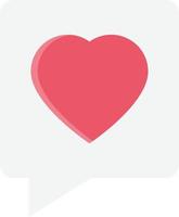 ícone plano de chat de amor vetor