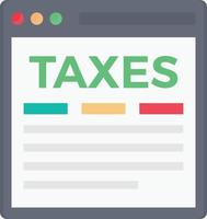 ícone plano de círculo de taxação online vetor