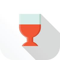 ícone plano de copo de bebida vetor