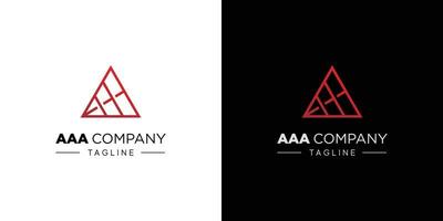design de logotipo moderno e exclusivo com iniciais de letras aaa vetor
