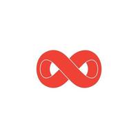 curvas infinitas sobrepostas ao vetor de logotipo de símbolo de design 3D