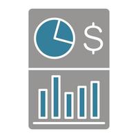 ícone de glifo de duas cores de finanças vetor