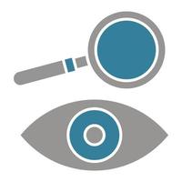 ícone de glifo de duas cores de oftalmologia vetor