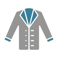 ícone de duas cores com glifo de casaco de negócios vetor