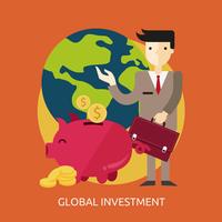Ilustração conceitual de investimento global Design vetor