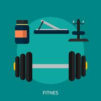 Ilustração conceitual de Fitnes Design vetor