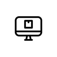 compras online ícone design vector símbolo loja online, tecnologia, monitor, computador para comércio eletrônico