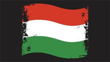 escova grunge bandeira ondulada transparente país da Hungria vetor