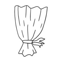 cartoon desenhado à mão doodle papel de embrulho vazio para bouquet vetor