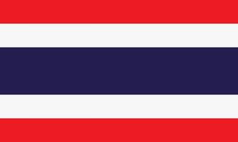 bandeira nacional da tailândia. ilustração eps10 do vetor da bandeira da tailândia