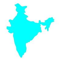 mapa da índia em fundo branco vetor