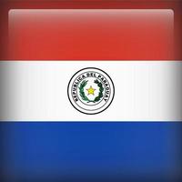 bandeira nacional quadrada do paraguai vetor