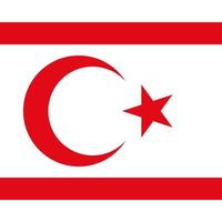 república turca do norte de chipre quadrada bandeira nacional vetor