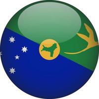 ilustração do ícone do botão da bandeira nacional arredondada da ilha natal vetor