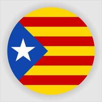 vetor de ícone de bandeira nacional plana arredondada catalunha