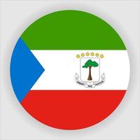 Vetor de ícone de bandeira nacional plana arredondada da Guiné Equatorial