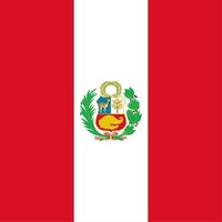 bandeira nacional quadrada peru vetor