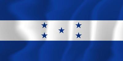 ilustração de fundo ondulado da bandeira nacional de honduras vetor