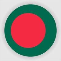 Vetor de ícone de bandeira nacional plana arredondada de Bangladesh