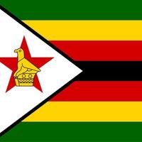 bandeira nacional quadrada do zimbabwe vetor