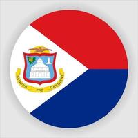 Vetor de ícone de bandeira nacional plana arredondada sint maarten