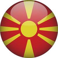 ilustração de fundo ondulação da bandeira nacional do norte da macedônia vetor