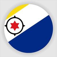 vetor de ícone de bandeira nacional plana arredondada bonaire