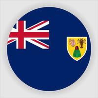 vetor de ícone de bandeira nacional plana arredondada turks e caicos