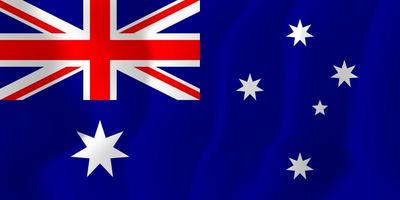 ilustração de fundo ondulado da bandeira nacional da austrália vetor