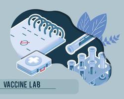 laboratório de vacinas e kit vetor