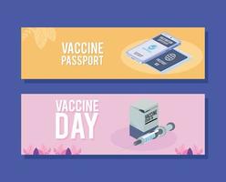 passaporte de vacina e dia vetor