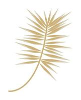 folha de palmeira dourada vetor