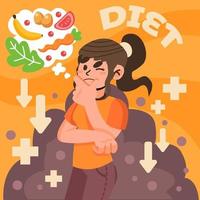 escolhendo cardápio para dieta saudável vetor