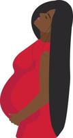 mulher negra grávida vetor