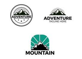 o modelo de design de pacotes de logotipo de aventura de montanha vintage. vetor